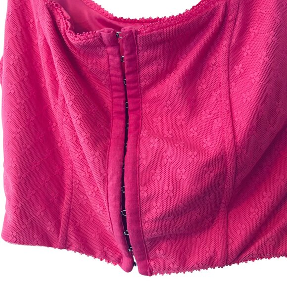 NWT Princess Polly Sz 2 ‘Bryleigh’ Mesh Lace Floral Corset Hot Pink - Picture 4 of 8